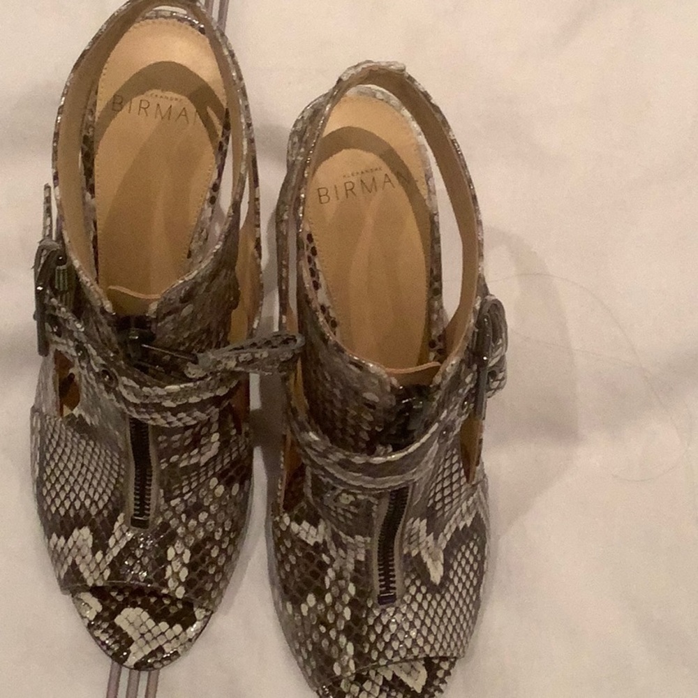 Alexandre Birman snake skin bootie